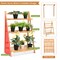 Costway 3 Tier Bamboo Hanging Folding Plant Shelf Stand Flower Pot Display Rack Bookcase